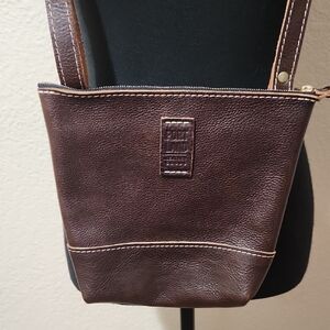 Portland Leather Dark Brown Crossbody Bag
